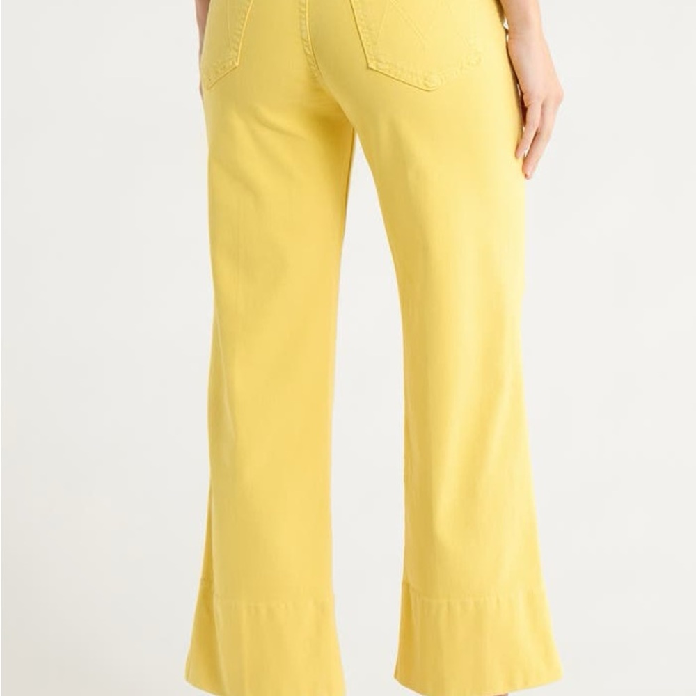 MOTHER Sunny Yellow Wide Leg Jeans - Picture 5 of 5